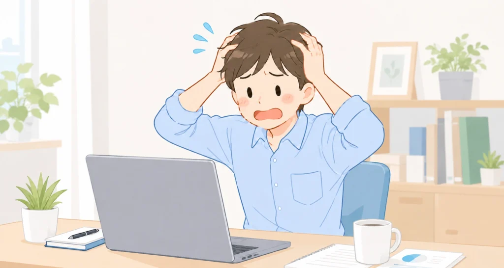 オフィスでのストレスの瞬間