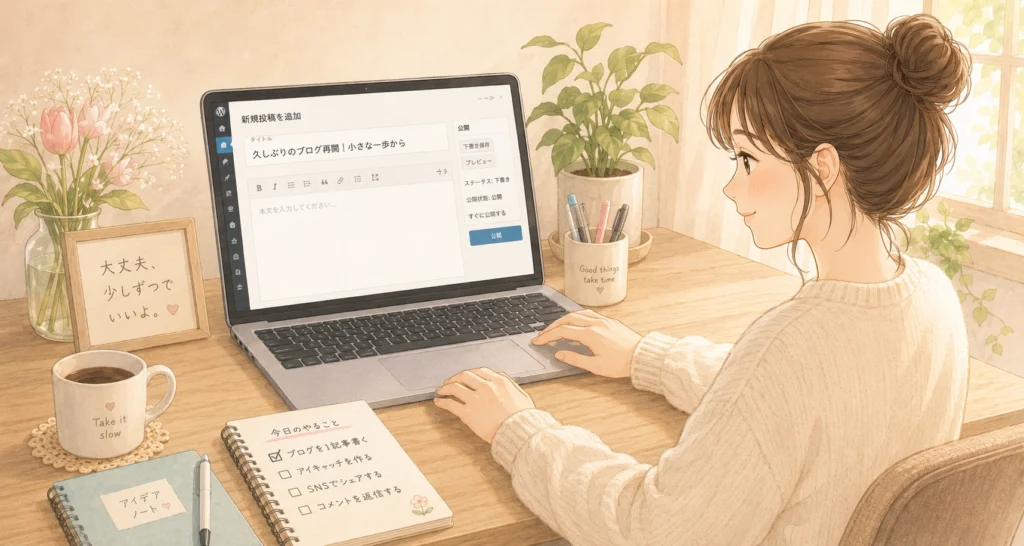 穏やかなブログ執筆のひととき