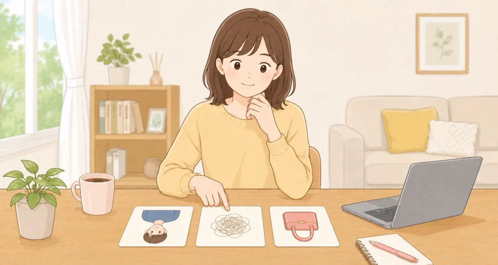 アフィリエイトの商品を考えていたが、決まった様子。